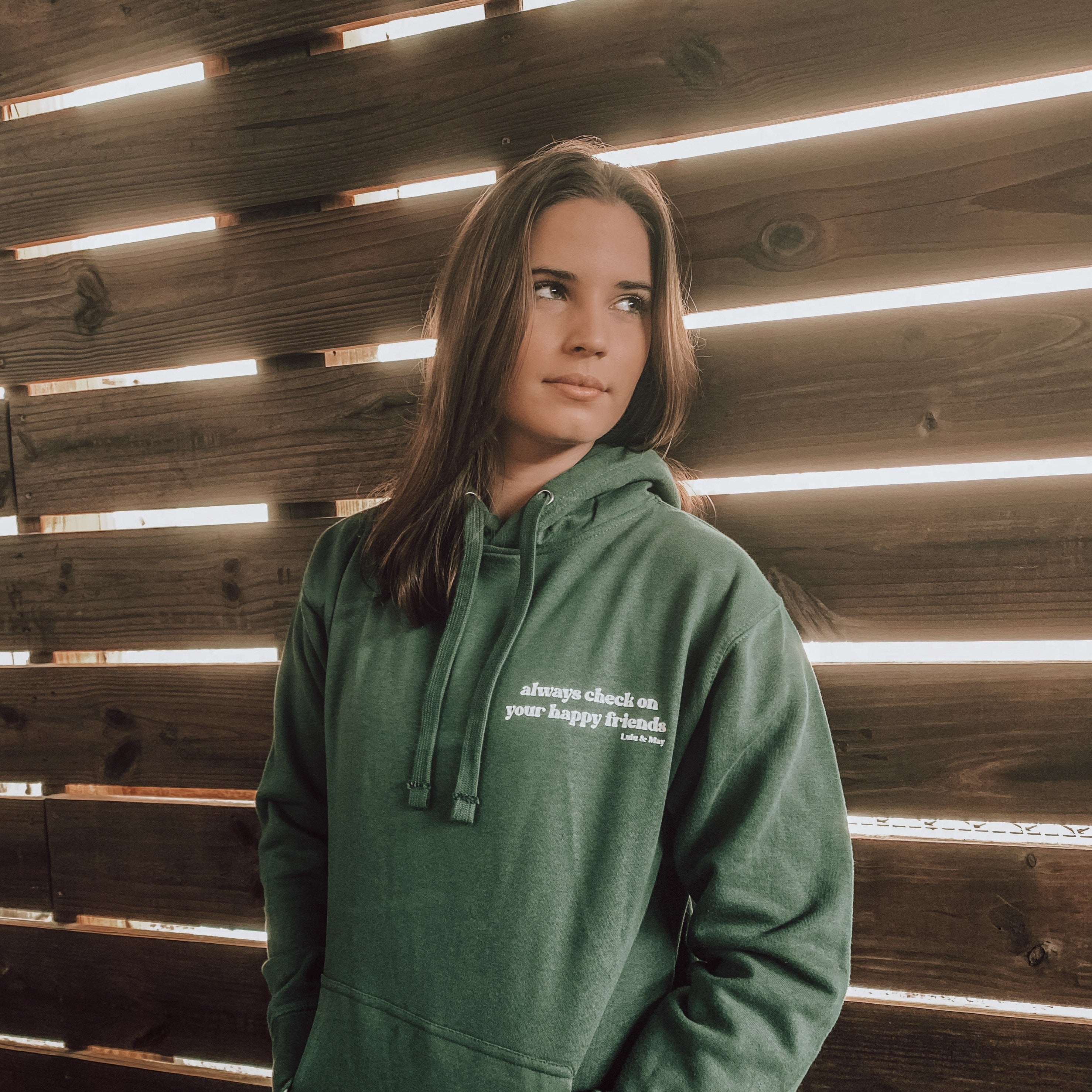 Always Check on Your Happy Friends Hoodie - Unisex